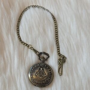 Vintage Gold Pocket Watch with Chain